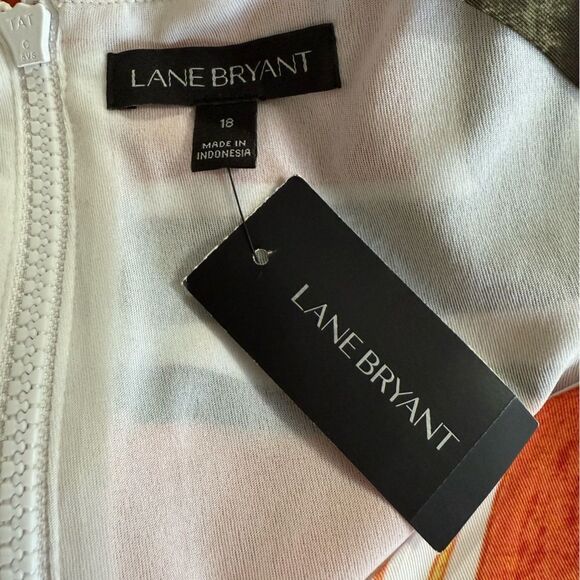 Lane Bryant Multicolor Geometric Print Women's Dress Size 18 NWT Sleeveless - Picture 6 of 6